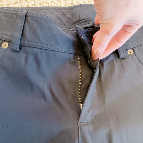 Nina Mclemore Womens Performance pants Stretch equestrian stretch low rise navy - Picture 3 of 8